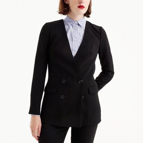 J. Crew Jackets & Blazers - NWT J.Crew Navy Double Breasted Blazer, sz 4 long